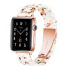 Picture of Light Apple Watch Band - Fashion Resin iWatch Band Compatible with Copper Stainless Steel Buckle for Apple Watch Series 8 Series 7 Series 6 Series SE Series 5 4 3 2 1 (Nougat White, 38mm/40mm/41mm)