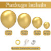 Picture of Gold Balloons 110 Pcs Gold Balloon Garland Kit Different Sizes 5 10 12 18 Inch Metallic Gold Balloons for Birthday New Year Party Decorations