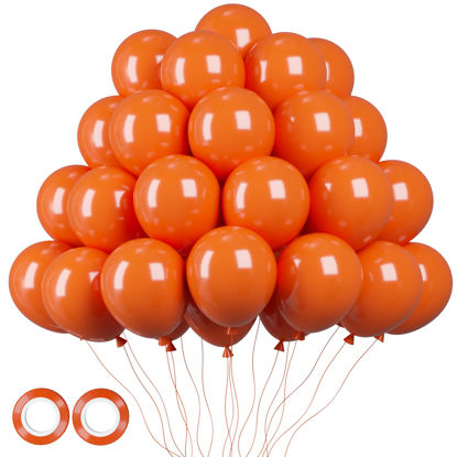 Picture of Voircoloria 105pcs Orange Balloons 12inch Party Latex Balloons for Boys Girls Birthday Baby Shower Gender Reveal Wedding Sunflower Party Decorations