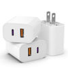 Picture of 3 Pack USB C Charger Block [Apple MFi Certified], iGENJUN 20W Dual Port QC + PD 3.0 Power Adapter Wall Charger, Double Fast Plug Charging Brick for iPhone 14/14 Pro/13/12/11/XS, Samsung Galaxy - White