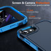 Picture of xiwxi iPhone SE Case 2022/3rd/2020,iPhone 8/7 Case,with [2xTempered Glass Screen Protector] [ 360 Full Body Shockproof ] [Heavy Dropproof],Hard PC+Soft Silicone TPU+Glass Screen Phone case-Blue