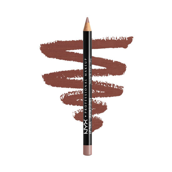 Picture of NYX PROFESSIONAL MAKEUP Slim Lip Pencil, Long-Lasting Creamy Lip Liner - Mahogany