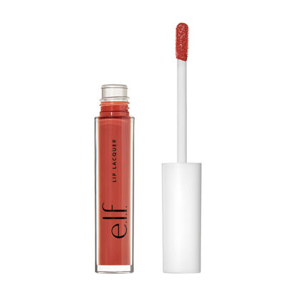 Picture of e.l.f., Lip Lacquer, Moisturizing, Shiny, Non-Sticky, Long Lasting, Provides Maximum Color, Glides On, Moody, 0.08 Fl Oz