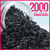 Picture of Teenitor 2000pcs Black Hair Rubber Bands Soft Elastic Hair Ties for Kids Girls Hair Braids