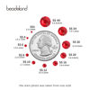 Picture of beadsland Flat Back Crystal Rhinestones Round Gems, Light Siam (1.9-2.0mm) SS6/1440pcs