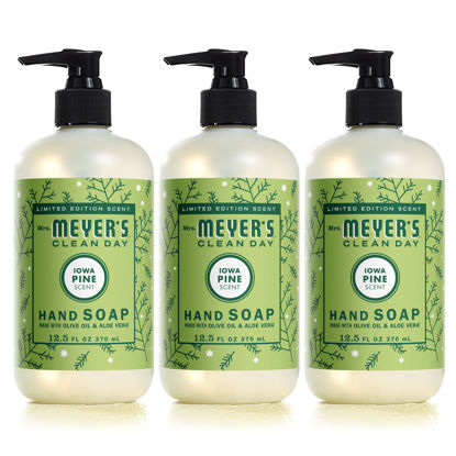 Picture of Mrs. Meyer's Hand Soap, Made with Essential Oils, Biodegradable Formula, Limited Edition Iowa Pine, 12.5 fl. oz - Pack of 3