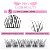 Picture of Cluster Lashes 72 Pcs Lash Clusters DIY Eyelash Extension Individual Lashes Confession D-16mm Thin Band Easy to Apply at home Lashes