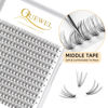 Picture of QUEWEL Cluster Lashes 240Pcs Individual Lashes 10D 0.10D Curl 14mm Knot-Free Lash Extensions Clusters Lashes Soft&Natural False Eyelashes Individual DIY Eyelash Extension at Home(10D 0.10D 14)