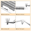 Picture of 120 Pcs DIY Eyelash Extension 20D 0.10mm Individual Lashes Cluster D Curl 10mm Single Lashes Reusable Professional Makeup Mini Lash Clusters Extensions for Dramatic Look (20D 0.10 D 10mm)