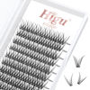 Picture of 240 Pcs Lash Clusters DIY Eyelash Extension 0.07mm C 15mm Fishtail Eyelashes Cluster Lashes Fishtail Eyelash Extensions Soft & Lightweight Fishtail Eyelashes for Makeup Home Use(Fishtail 0.07C 15mm)