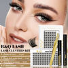 Picture of DIY Lash Extension Kit B34 Lash Cluster B&Q DIY Eyelash Extension Kit Individual Lashes Eyelash Clusters with Mascara Brush Eyelash Glue Remover Lash Applicators for DIY Eyelashes Extensions (Kit,B34)