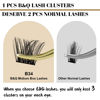 Picture of DIY Lash Extension Kit B34 Lash Cluster B&Q DIY Eyelash Extension Kit Individual Lashes Eyelash Clusters with Mascara Brush Eyelash Glue Remover Lash Applicators for DIY Eyelashes Extensions (Kit,B34)