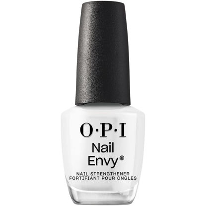 Picture of OPI Nail Envy, Nail Strengthening Treatment, Stronger Nails in 1 Week, Vegan Formula, Opaque Soft White Crème Finish, Alpine Snow, 0.5 fl oz