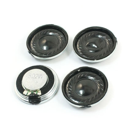 Picture of uxcell 4Pcs 2W 8 Ohm 23mm Dia Metal Shell Internal Magnet Speaker Loudspeaker