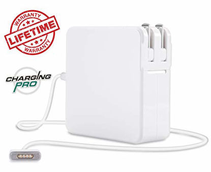 Picture of Best MacBook Air/Pro Charger 60W Power Adapter Replacement With MagSafe 2 T-Tip, Works With 45W/60W MacBooks 11/13/15 - Retina Display, Compatible With Apple Macbooks (LATE 2012) & After