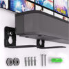 Picture of EVEO Universal Soundbar Mount - Heavy Duty & Deep L-Bracket Sound Bar Mount Under TV Or Over, for Samsung, JBL, Bose, Sony, LG, Sonos, Roku & Other Brands - Easy to Install Sound Bar Wall Mount Shelf