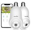 Picture of wansview Bulb Security Camera Outdoor - 2.4G WiFi Security Camera Wireless Outdoor Indoor for Home Security, 2K Color Night Vision, 360° Human Detection, 24/7 Recording, Works with Alexa (2 Pack)