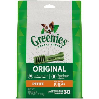 Picture of GREENIES Original Petite Natural Dental Care Dog Treats, 18 oz. Pack (30 Treats)