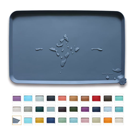 Picture of Hoki Found -Waterproof Pet Feeding Mats with High Lips - Multiple Size and Colors for Dogs, Cats & Others-G