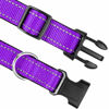 Picture of Joytale Reflective Dog Collar,Soft Neoprene Padded Breathable Nylon Pet Collar Adjustable for Large Dogs,Purple,L