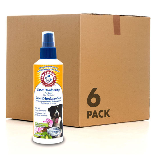 Picture of Arm & Hammer for Dogs Super Deodorizing Spray for Dogs | Best Odor Eliminating Spray for All Dogs & Puppies | Fresh Kiwi Blossom Scent That Smells Great, 6.7 Ounces -6 Pack