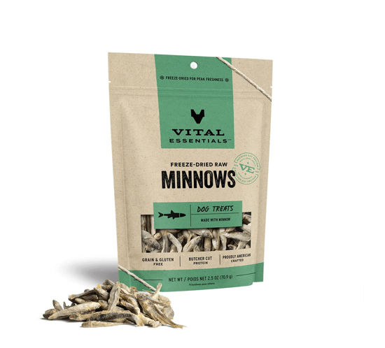 Picture of Vital Essentials Freeze Dried Dog Treats, Raw Minnows Treats for Dogs 2.5 oz