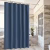 Picture of Barossa Design Navy Shower Curtain Liner with 6 Magnets - Waterproof PEVA Shower Liner for Bathroom, 72" x 72" Standard Size, PVC Free, Metal Grommets - Navy Blue, 72x72