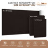 Picture of ONine Leather Repair Patch，Self-Adhesive Couch Patch，Available Anti Scratch Leather 5”X7.9”(12.7cm x 20cm) Peel and Stick for Sofas, Car Seats Hand Bags Jackets(Dark Brown)