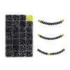 Picture of WangLaap 1450Pcs Acrylic 4x7mm Round Beads Kits Alphabet Letters A-Z and White Heart Yellow Smiley Face for Bracelets Necklaces DIY Jewelry Making (Black)