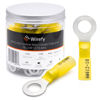 Picture of Wirefy 90 PCS Heat Shrink Ring Terminals 5/16" - Marine Grade Ring Connectors - Eyelet Wire Connectors - Yellow 10-12 AWG