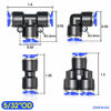 Picture of TAILONZ PNEUMATIC 5/32 Inch od Push to Connect Fittings Pneumatic Fittings Kit 10 Spliters+10 Elbows+10 tee+10 Straight (40 pcs)