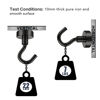 Picture of E BAVITE Black Magnetic Hooks 25LB for Cruise, Grill, Towel, Indoor Hanging, Kitchen, Workplace, Mikede Office and Garage - 3 Pack