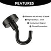 Picture of E BAVITE Black Magnetic Hooks 25LB for Cruise, Grill, Towel, Indoor Hanging, Kitchen, Workplace, Mikede Office and Garage - 3 Pack