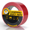 Picture of CZoffpro Duct Tape Heavy Duty, Ultra Strong Duct Tape with Waterproof Backing, Easy to Tear by Hand, 1.88 in x 20 Yard, Red