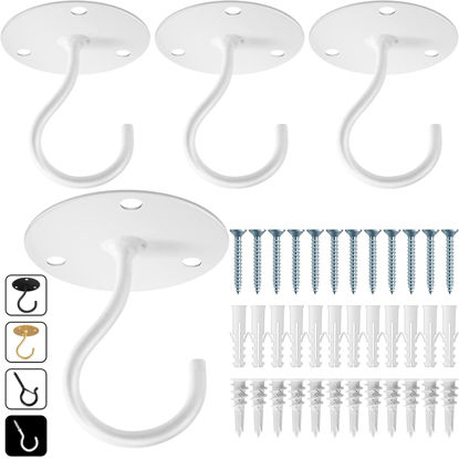 Etoolia 20pcs Ceiling Hooks for Hanging Plants, 2.9 inch Plant Hanging  Hooks- Vinyl Coated Screw in Plant and Cup Hooks for Hang