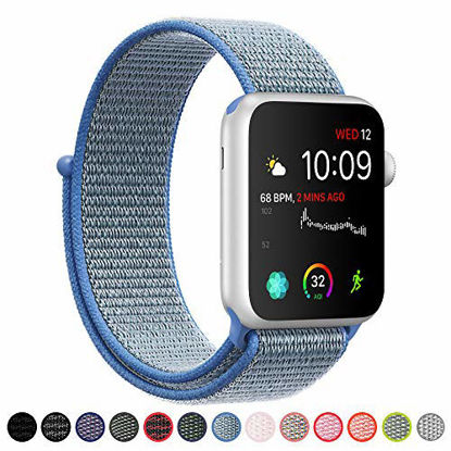 Picture of SYRE Compatible Apple Watch Band Series 4/3/2/1 38mm 40mm 42mm 44mm, Lightweight Breathable Nylon Sport Band Replacement iWatch Series 4, Series 3, Series 2, Series 1