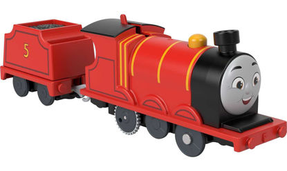 Picture of Thomas & Friends Motorized Toy Train James Battery-Powered Engine with Tender for Preschool Pretend Play Ages 3+ Years