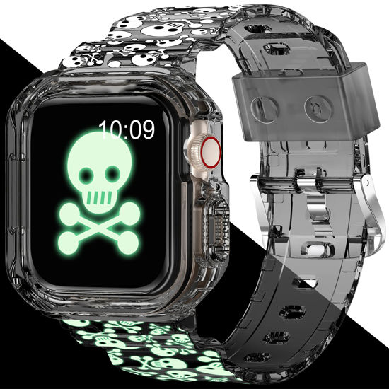 GetUSCart XYF Compatible for Crystal Clear Halloween Apple Watch