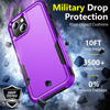 Picture of SPIDERCASE for iPhone 14 Case, [10 FT Military Grade Drop Protection][Non-Slip] [2+Tempered Glass Screen Protector][2+Tempered Camera Lens Protector] Heavy Duty Full-Body Shockproof Case, Deep Purple