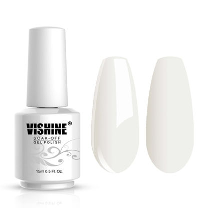 Picture of Vishine Gelpolish Professional UV LED Soak Off Varnish Color Gel Nail Polish Manicure Salon White(1421)