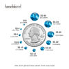 Picture of beadsland Flat Back Crystal Rhinestones Round Gems, Indicolite (6.4-6.6mm) SS30/288pcs