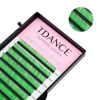 Picture of TDANCE Colorful lashes extension D Curl 0.07mm Thickness Semi Permanent Individual Eyelash Extensions Silk Volume Lashes Professional Salon Use Mixed 8-15mm Length In One Tray (Green,D-0.07,8-15mm)