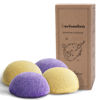 Picture of myHomeBody Natural Konjac Facial Sponges - for Gentle Face Cleansing and Exfoliation (2 Lavender Purple, 2 Turmeric Yellow)