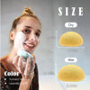 Picture of myHomeBody Natural Konjac Facial Sponges - for Gentle Face Cleansing and Exfoliation (2 Lavender Purple, 2 Turmeric Yellow)