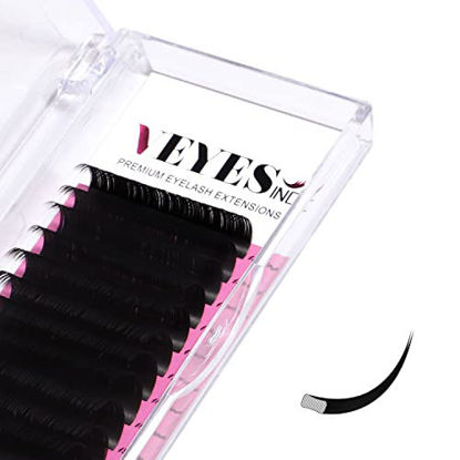 Picture of VEYES INC Flat Lashes Eyelash Extensions Supplies Mixed Tray 0.15 C Curl 15-20mm Soft and Light Individual Lash Extension