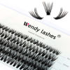 Picture of Individual Cluster Lashes 40 Roots Natural Eyelash Clusters C Curl 0.07mm Thickness Natural Look Black Soft Eyelashes 8-16mm Mixed Mink DIY Individual Eyelashes Grafting Fake False Eyelashes Lashes Extension Handmade by WENDY LASHES(Cluster Lashes-40D-C, 8-16mm Mixed Tray)