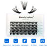 Picture of Individual Cluster Lashes 40 Roots Natural Eyelash Clusters C Curl 0.07mm Thickness Natural Look Black Soft Eyelashes 8-16mm Mixed Mink DIY Individual Eyelashes Grafting Fake False Eyelashes Lashes Extension Handmade by WENDY LASHES(Cluster Lashes-40D-C, 8-16mm Mixed Tray)