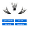 Picture of Individual Cluster Lashes 40 Roots Natural Eyelash Clusters C Curl 0.07mm Thickness Natural Look Black Soft Eyelashes 8-16mm Mixed Mink DIY Individual Eyelashes Grafting Fake False Eyelashes Lashes Extension Handmade by WENDY LASHES(Cluster Lashes-40D-C, 8-16mm Mixed Tray)