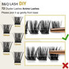 Picture of Lash Clusters D Curl 16mm DIY Eyelash Extensions 72 Clusters Lashes C D Curl B&Q LASH Mega Volume Individual Lashes Eyelash Clusters Extensions Individual Lashes Cluster DIY at Home (B07,D-16mm)