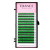 Picture of TDANCE Colorful lashes extension C Curl 0.07mm Thickness Semi Permanent Individual Eyelash Extensions Silk Volume Lashes Professional Salon Use Mixed 8-15mm Length In One Tray (Green,C-0.07,8-15mm)